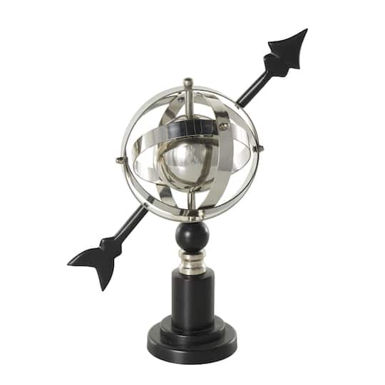 Black Stainless Steel Metal Armillary Globe